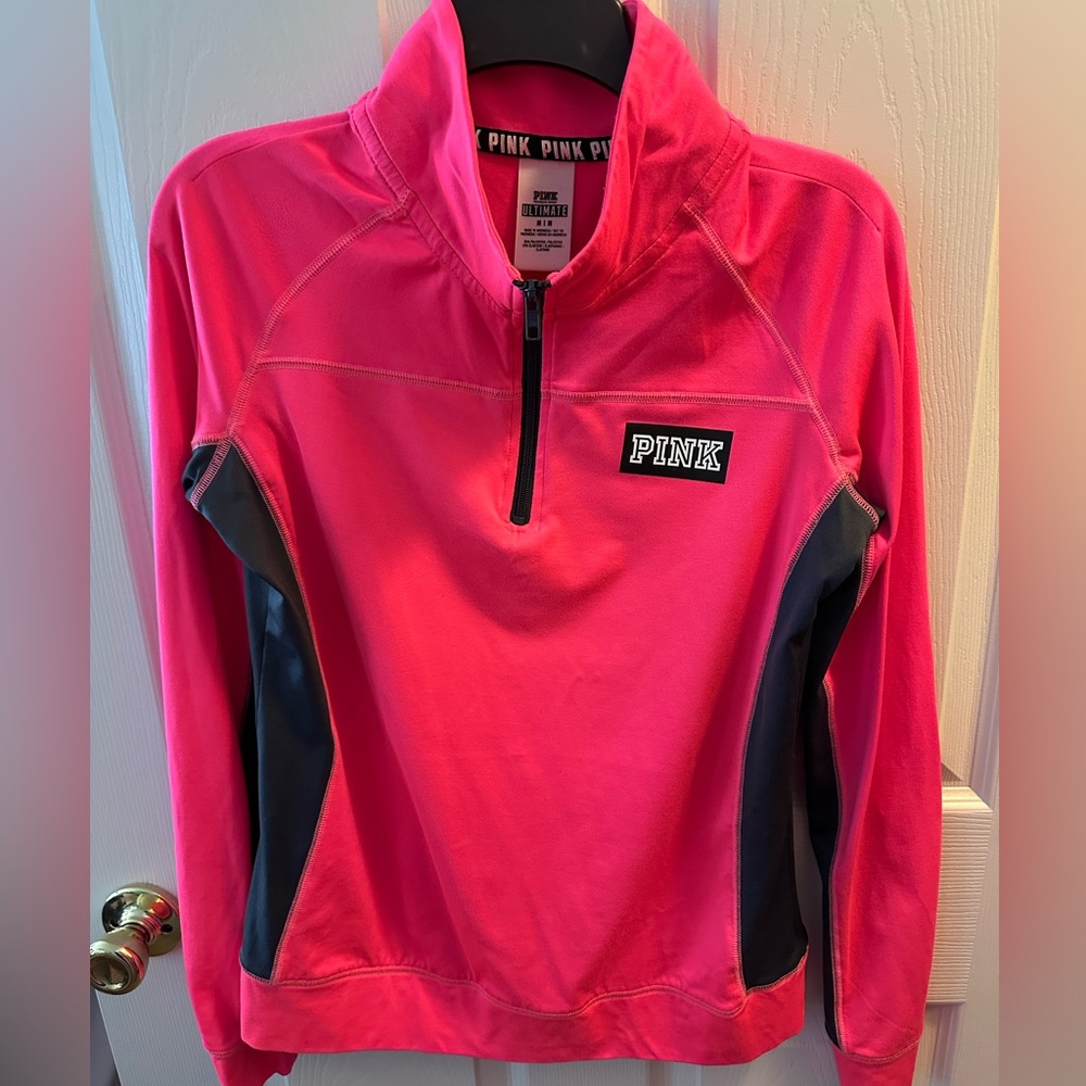 Victoria’s Secret PINK long sleeve zip neck top Medium